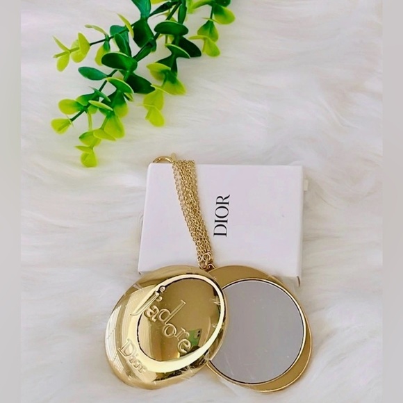 DIOR Jadore Pocket Mirror Bag Charm Gold Tone in Box - Picture 2 of 11
